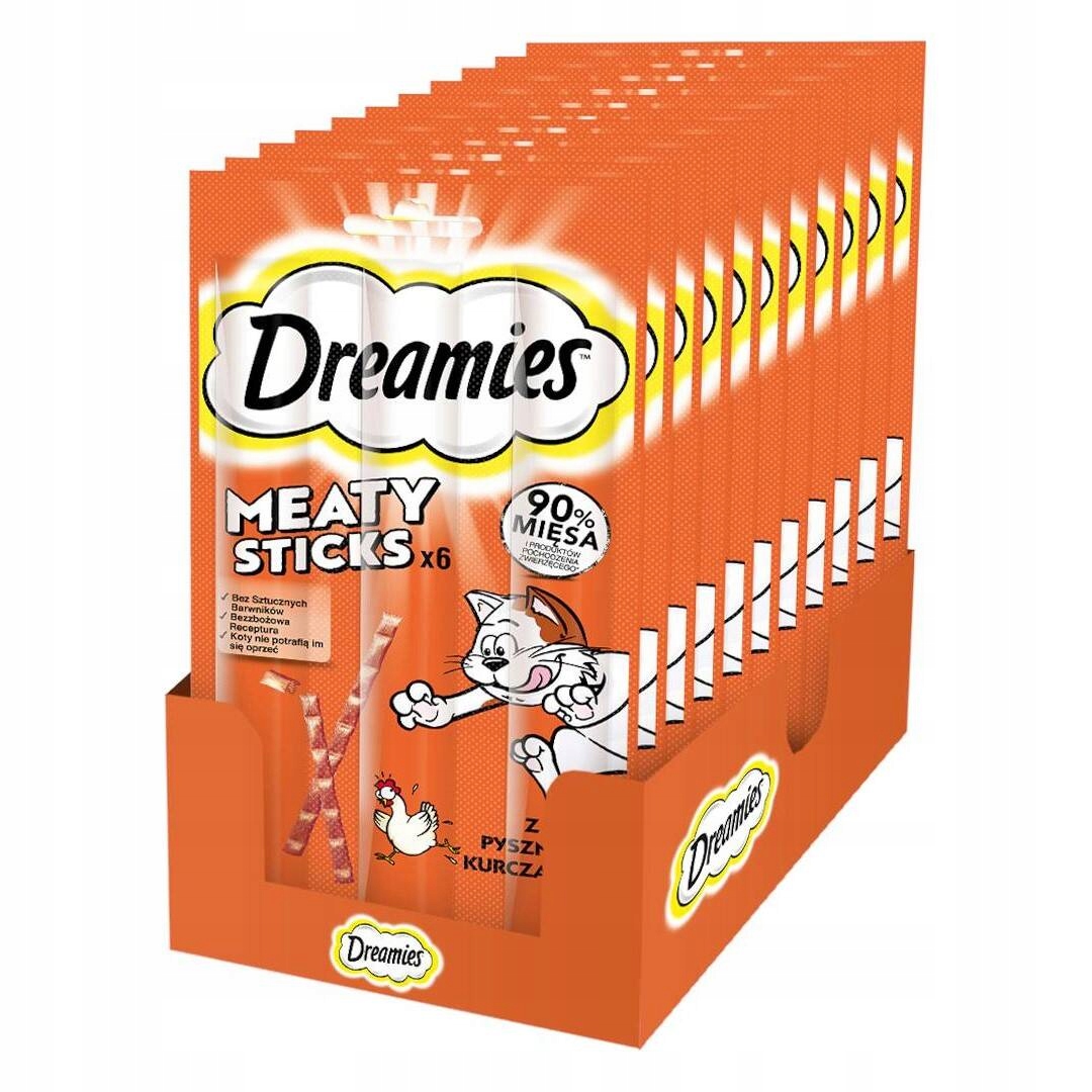 Levně Dreamies Masové Tyčinky Pamlsek Pamlsky Pro Kočky 14x30g