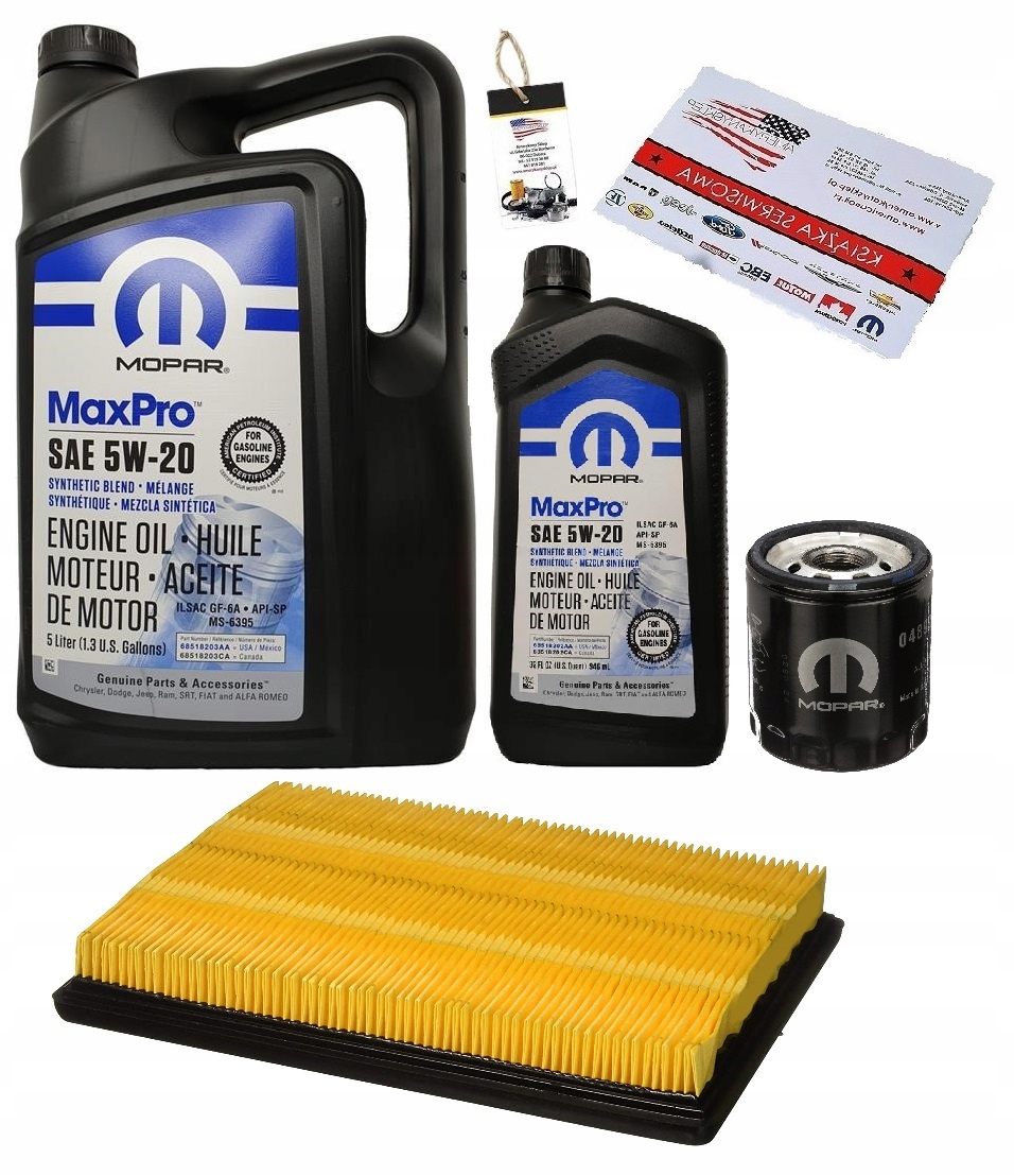 MOPAR 5W20 + FILTRY DODGE CHARGER 2,7 09-10