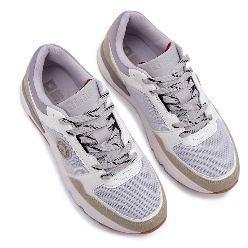 Pánské Lehké Pohodlné Tenisky Big Star TT174032 Bílo-modré 44