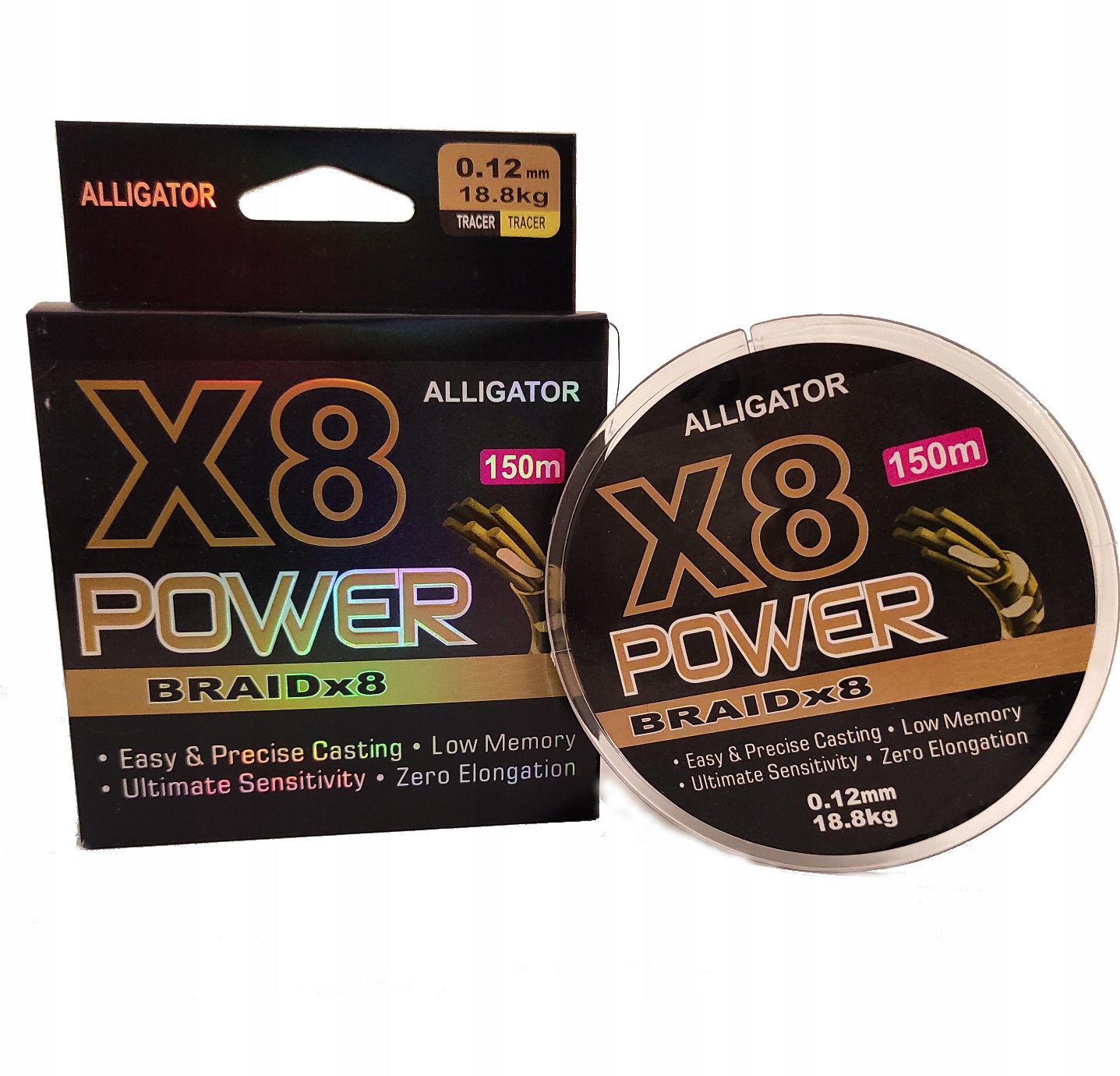 

Plecionka Wędkarska Power X8 ośmiosplotowa 150mm