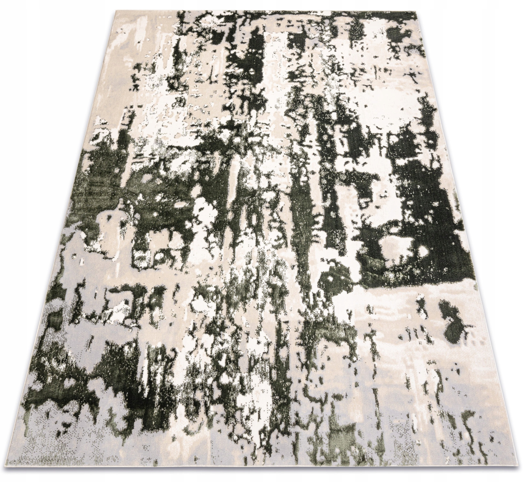 Dywan Allure 3D 200x290 beton przecierka do salonu zielony butelkowa zieleń