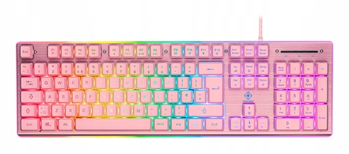 

Klawiatura Gamingowa Membranowa Różowa Rgb