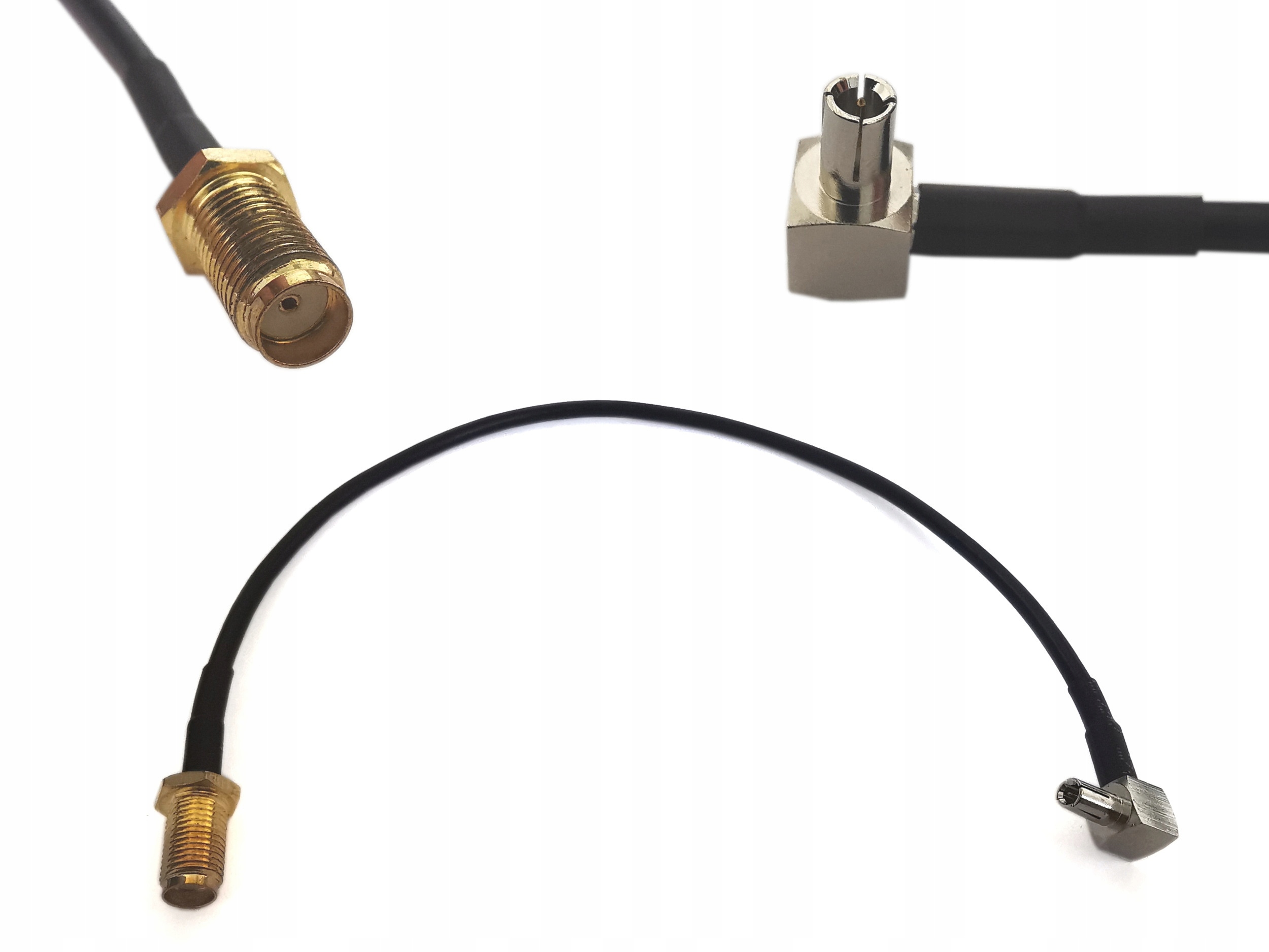 Adapter złącze SMA żeńskie-> TS9, 20cm