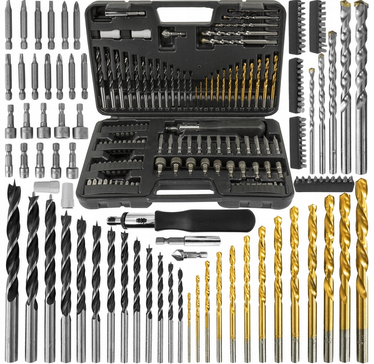 ZESTAW WIERTEŁ, NARZĘDZI, BITÓW, WIERTŁA, NASADKI, BITY KOŃCÓWKI TORX IMBUS