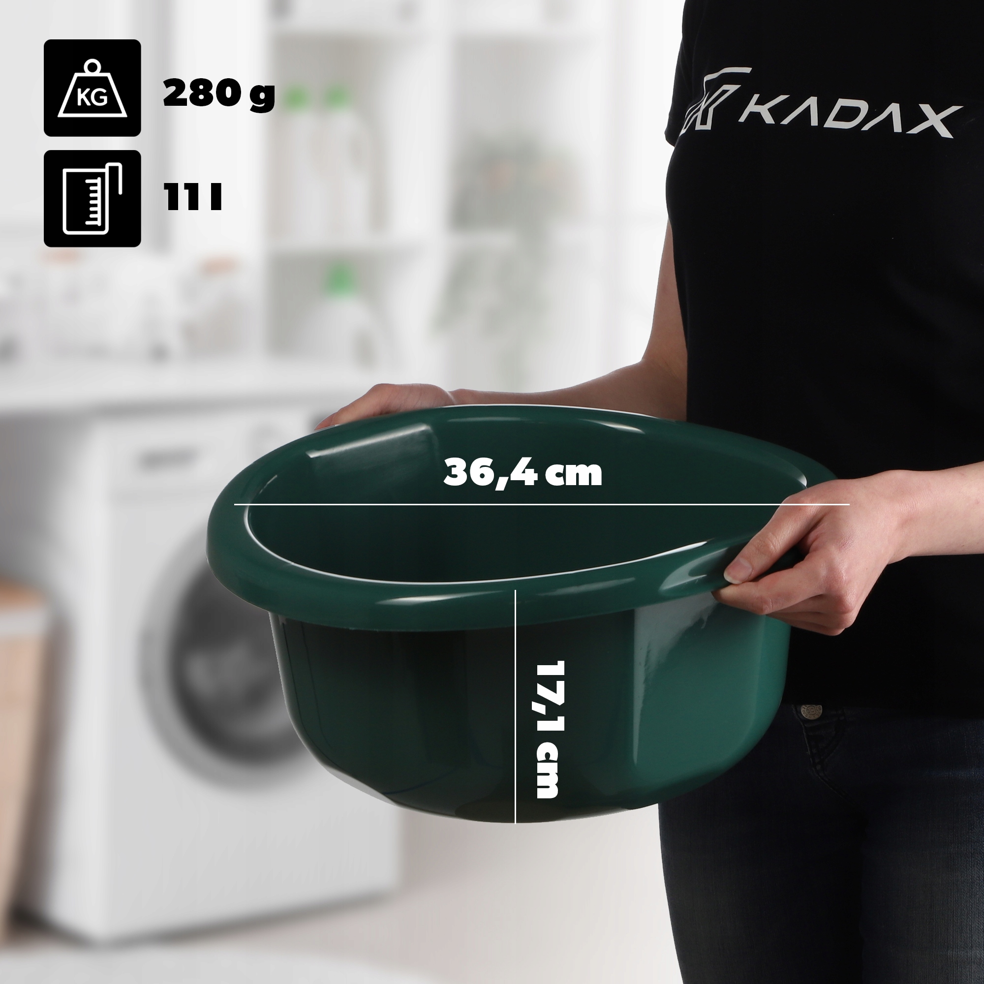 MISKA NA PRANIE 11L OKRĄGŁA MIEDNICA ZIELONA Kod producenta K7955