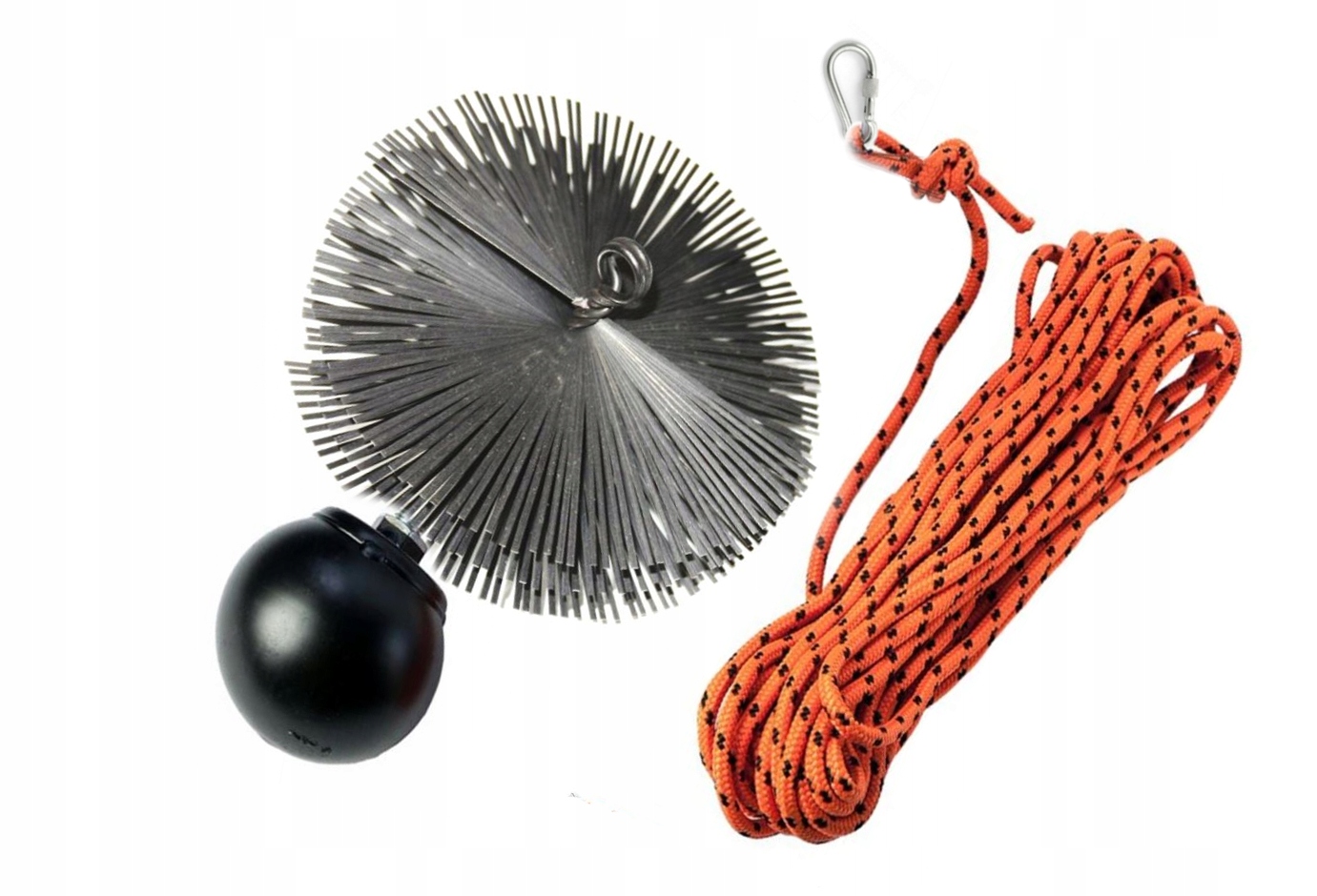 Zestaw do komina Kula Szczotka z blaszek 20m 3,5kg