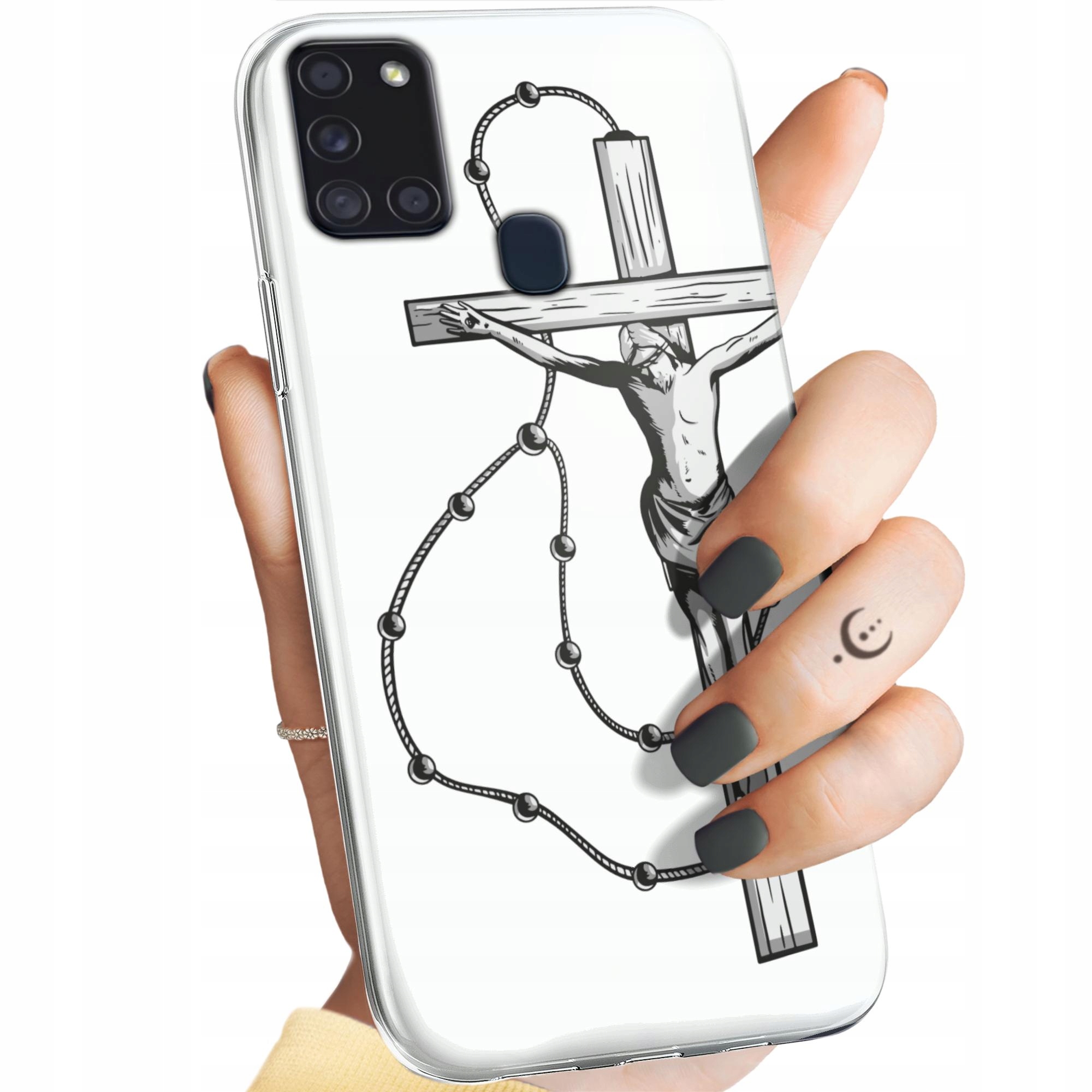 Etui Do Samsung Galaxy A21S Jezus Krzyż Różaniec Bóg Obudowa Case