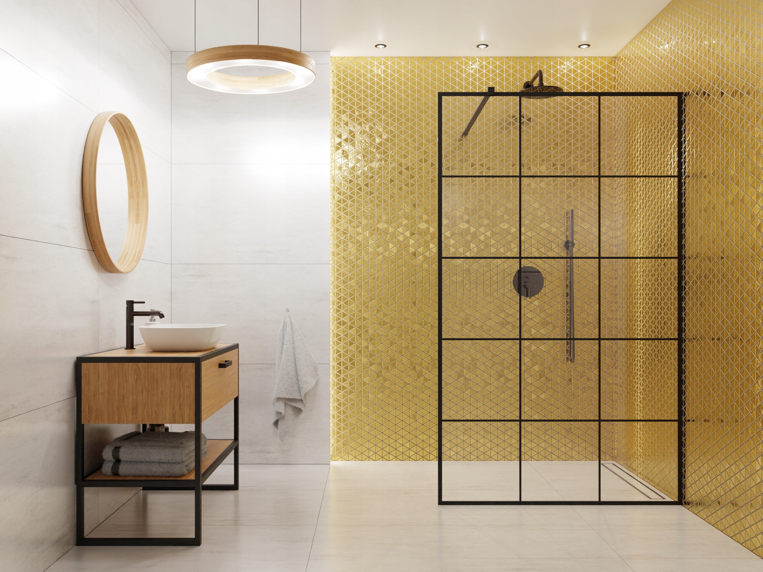 MOZAIKA SZKLANA TRIANGLE BLANKET ZŁOTA GOLD Kod producenta MS303m