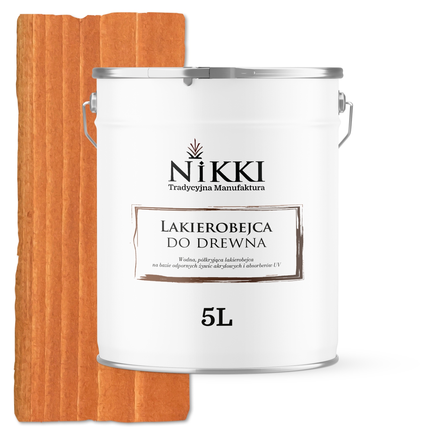 Laková Farba Na Drevo 3V1 Extra Lazúra Teak Satén 5L Ochranná Uv