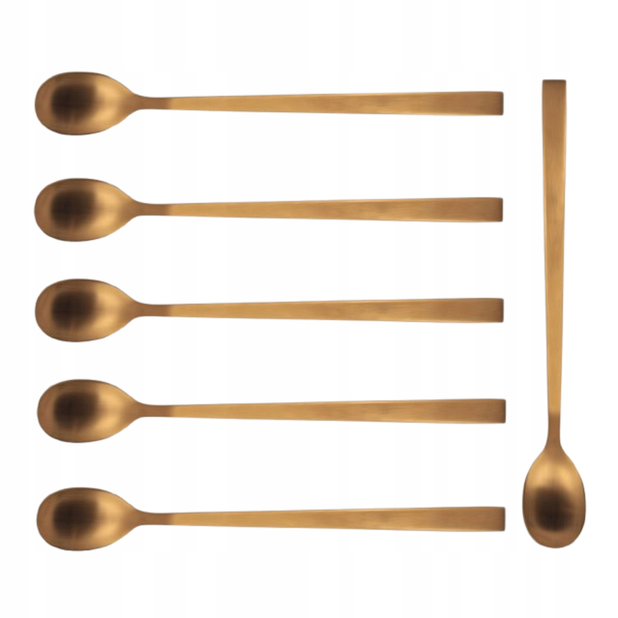 KULIG SZTUĆCE ŁYŻECZKI ORO DŁUGIE ZŁOTE KAWY LATTE COCTAILI DESERÓW LODÓW 6 Linia ORO