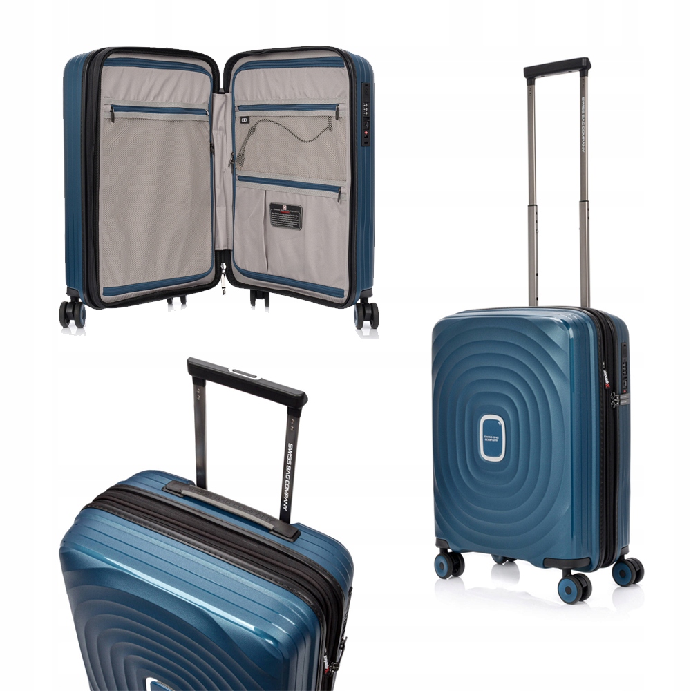 Kabinový cestovní kufr, silný, odolný, letecký kufr SwissBags 55 cm