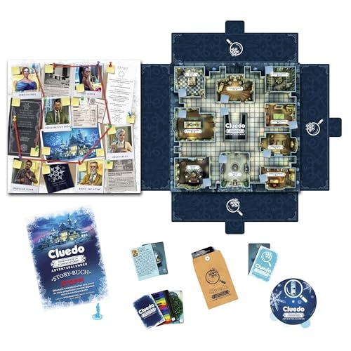 Адвент-календарь Cluedo Secrets Under Snowfall, детективные пазлы и загадки, немецкая версия — фото 2