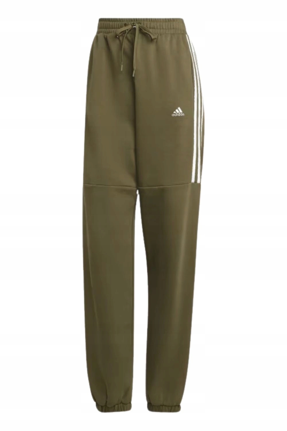 Dámské kalhoty Adidas Hyperglam khaki, módní sportovní tepláky vel.