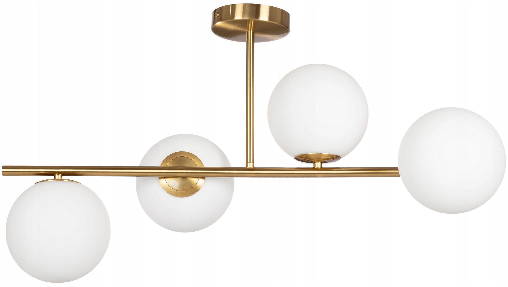Lampa sufitowa Milano 4 klosze mleczne kule gold EP1C16