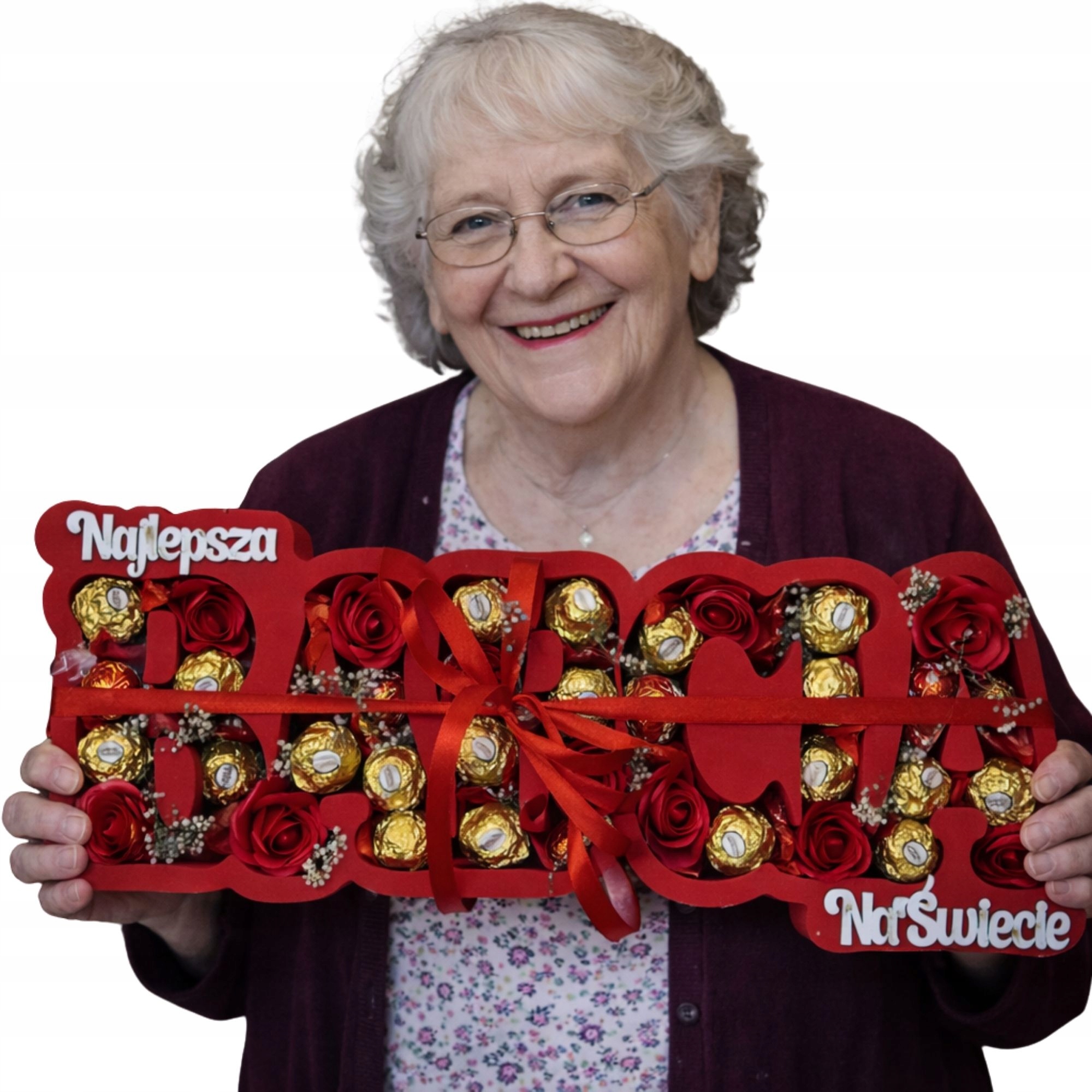 Levně Dárková Sada Koš Dárek Pinobox Nejlepší Babička Narozeniny Pro Babičku