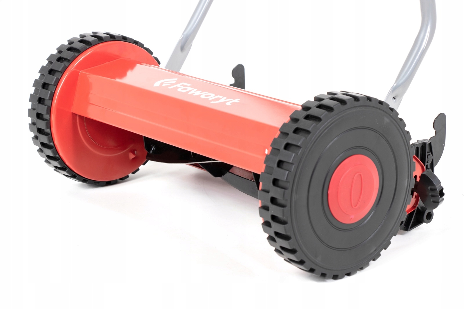 FAWORYT RĘCZNA BĘBNOWA TKR380 MECHANICZNA WRZECIONOWA Z KOSZEM PCHANA 38cm Regulacja wysokości koszenia z regulacją