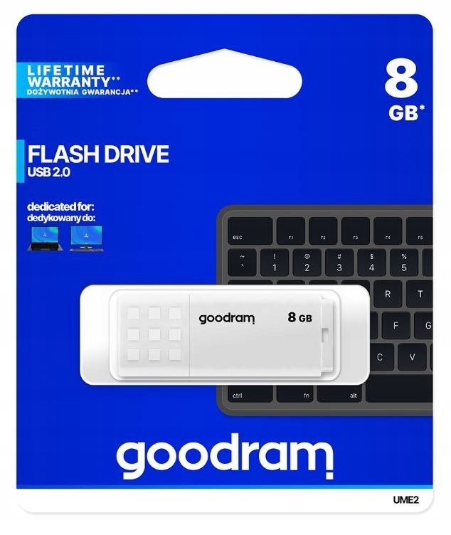 Goodram Pendrive UME2 8GB Usb 2.0 Biały