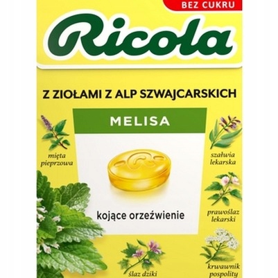 10 x 27,5 g Melisa ricola bonbóny Karton