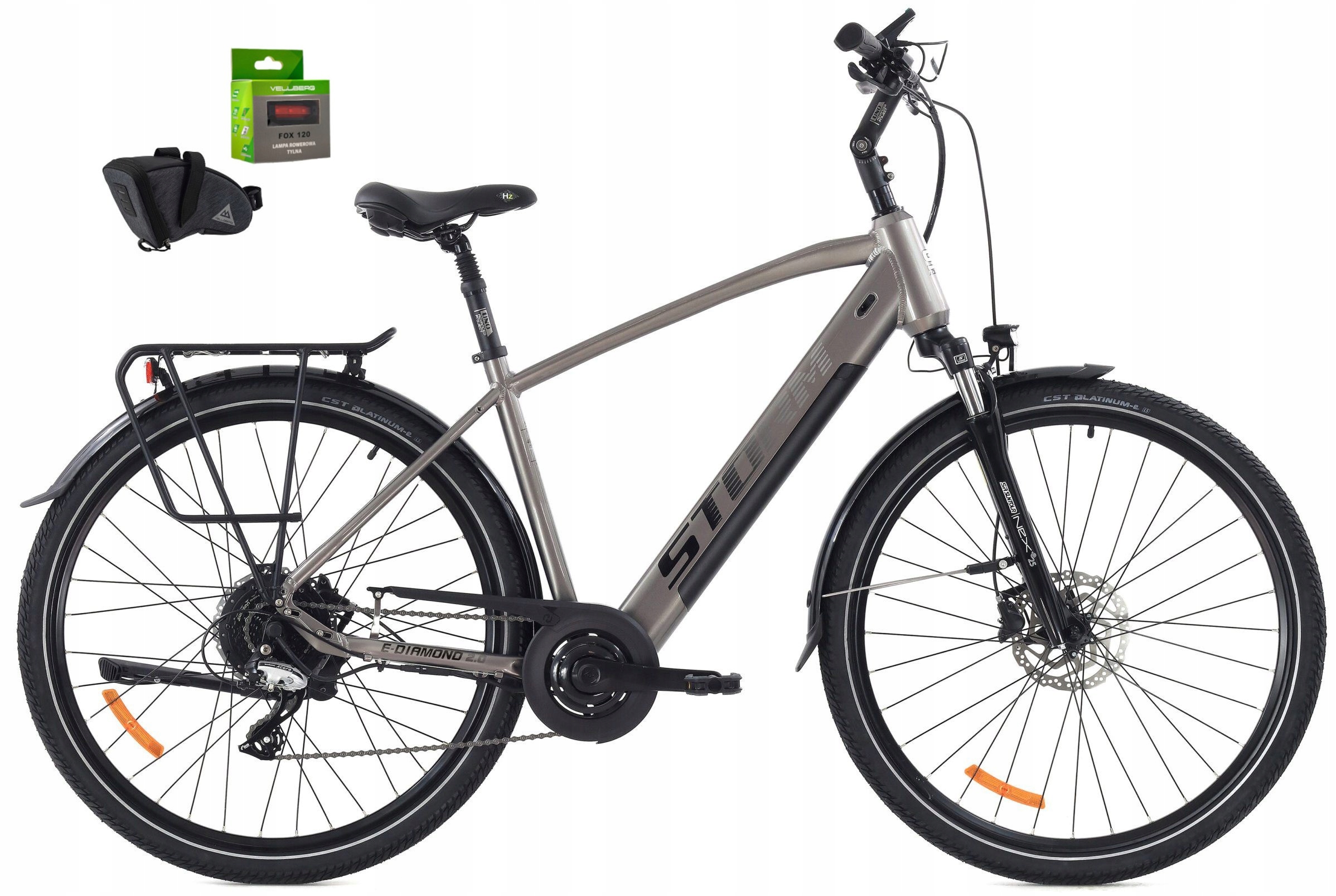 Rower Męski Elektryczny 28 Storm E-diamond Man 1.0 Szary 14 Ah 21″