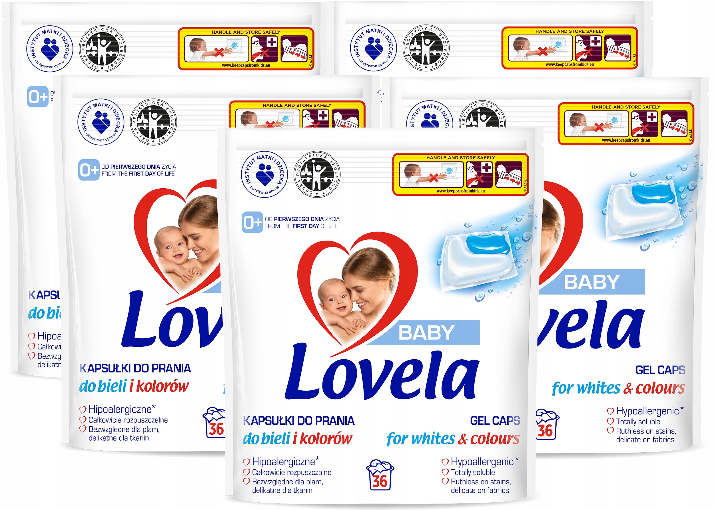 

Lovela Baby kapsułki do prania Kolor Biel 5x36 szt