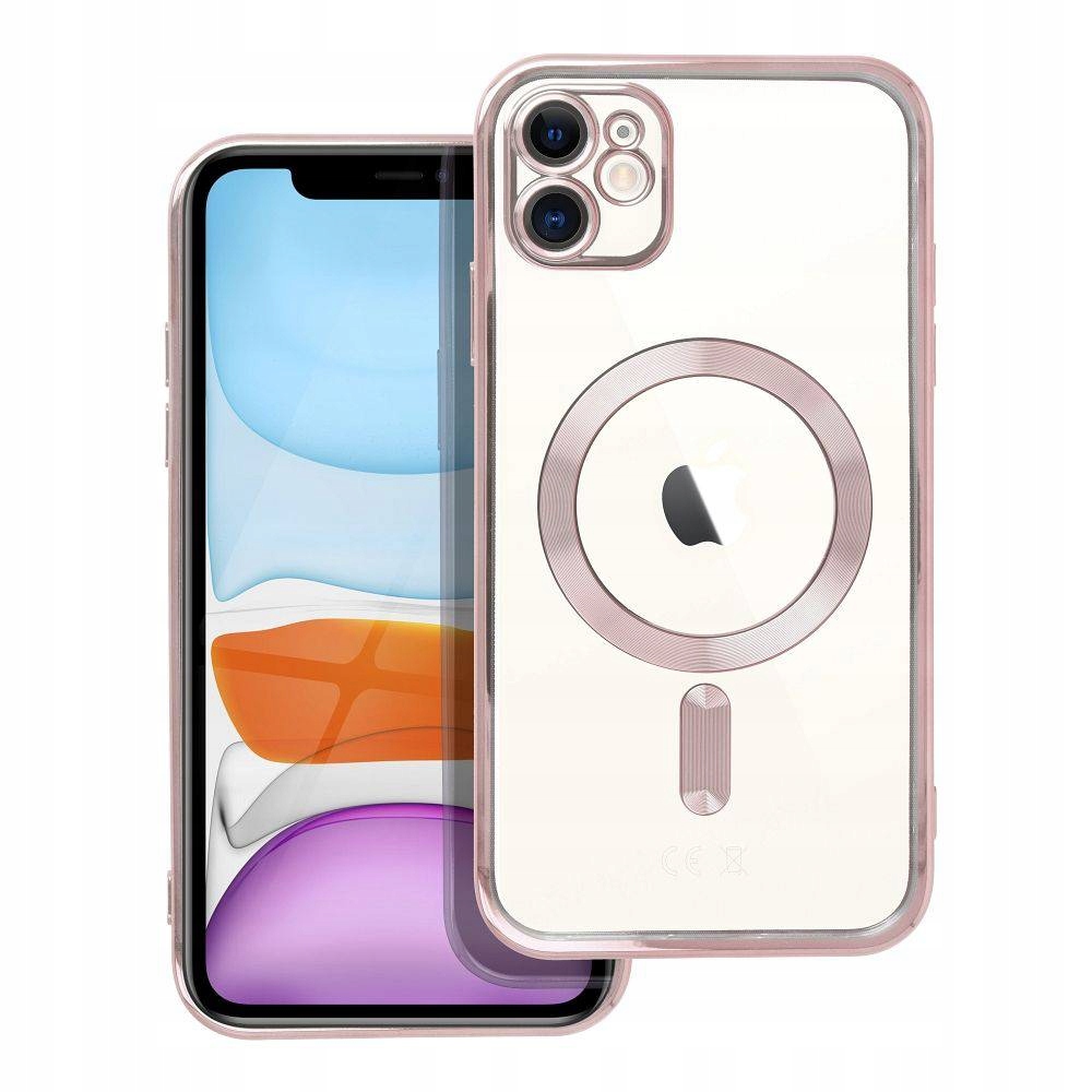 Etui Electro Mag Cover Kompatybilny do Magsafe Do Iphone 11 Złoty Róż