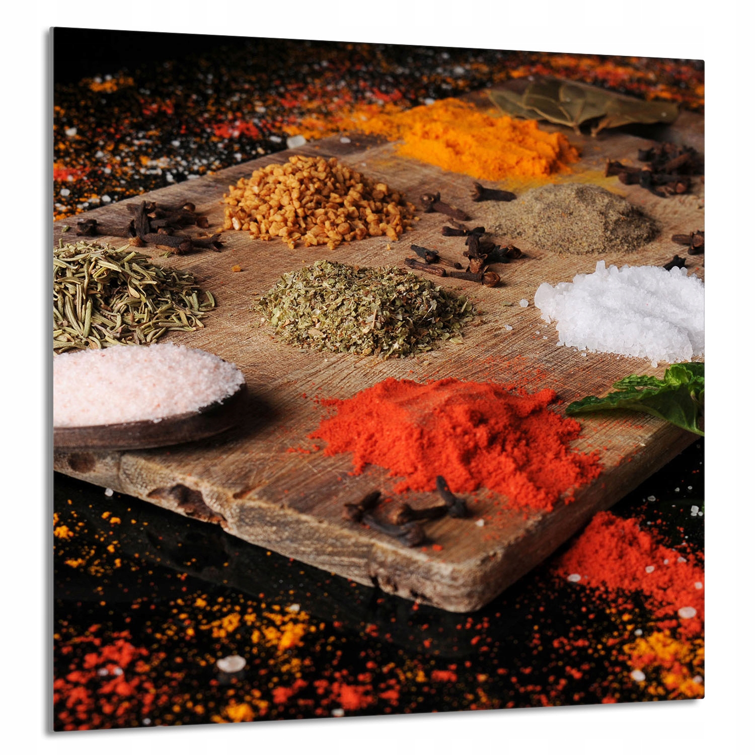 Skleněný Panel Do Kuchyně 60x65 Koření Tvrzené Sklo