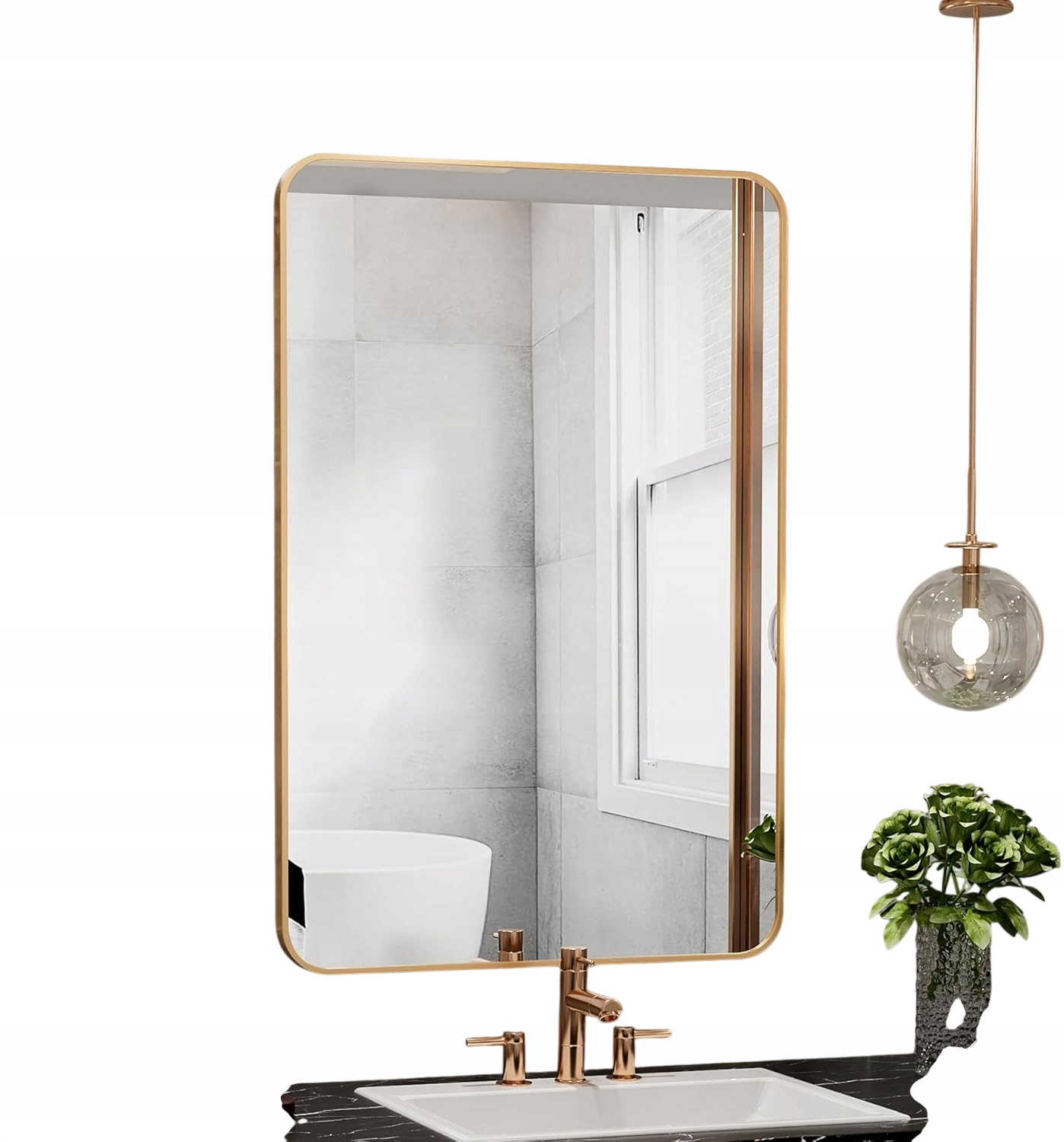 Zrcadlo Nástěnné Richtop Obdélníkové Do Koupelny 60X90 CM Moderní Zrcadlo