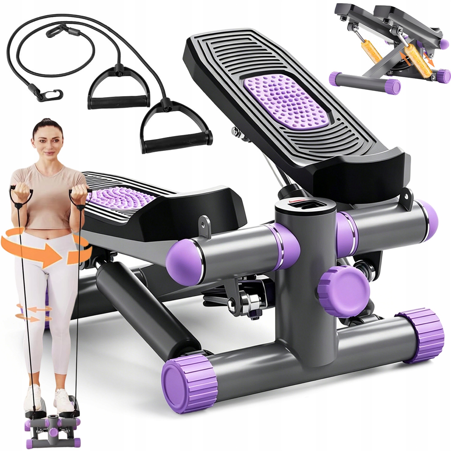 Otočný Stepper S Lany Pro Domácí Fitness Cvičení, Počítadlo LCD Step Lite