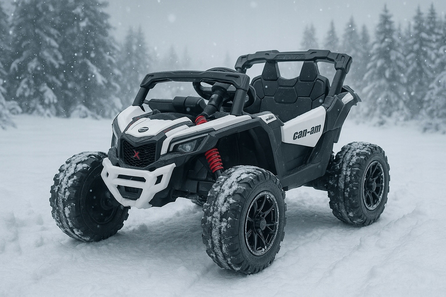 Auto na akumulator pilot skóra EVA 4x4 180W MAVERIK CAN-AN biały PRAWKO
