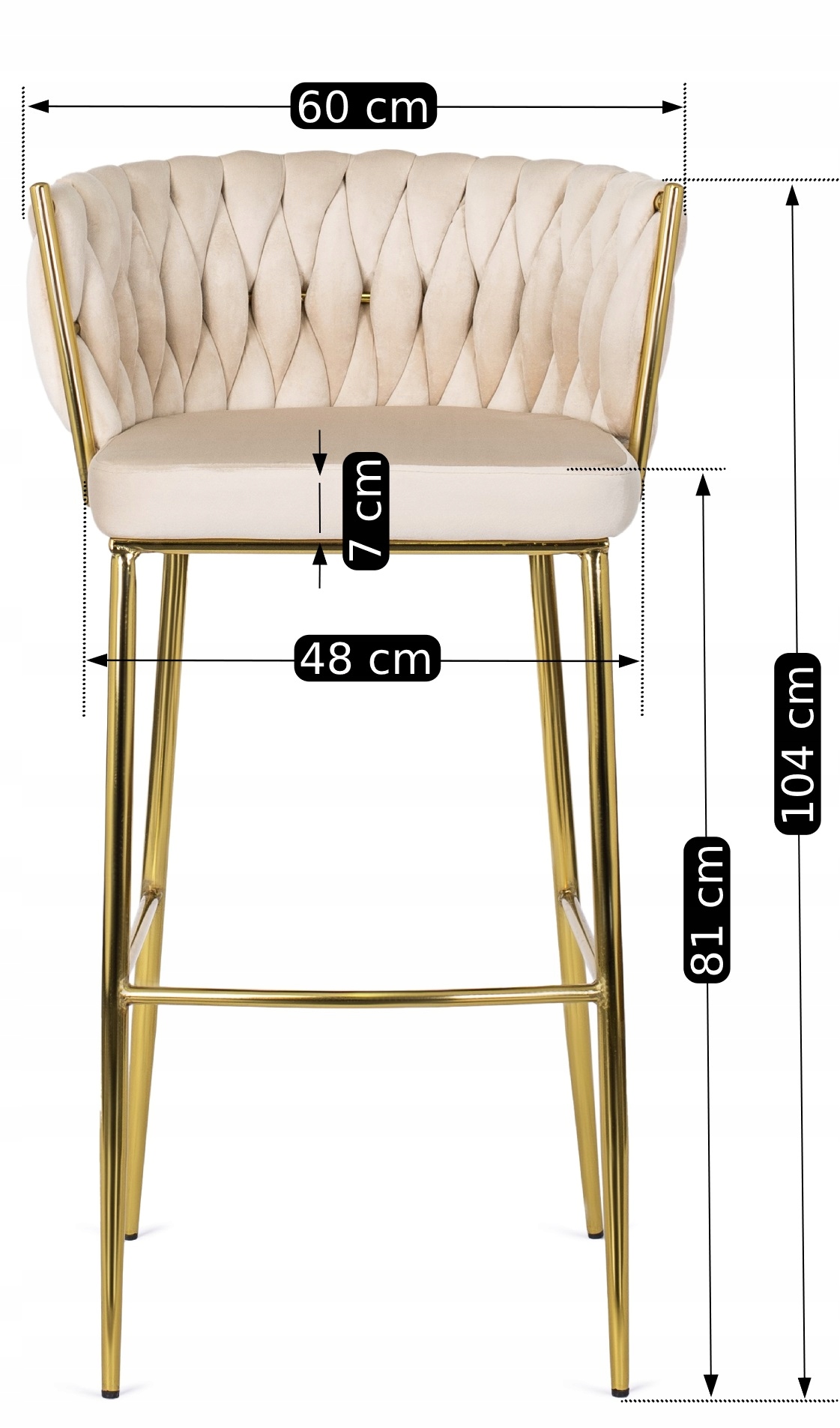 Wymiary hokera FLORES 2 — rys. 1