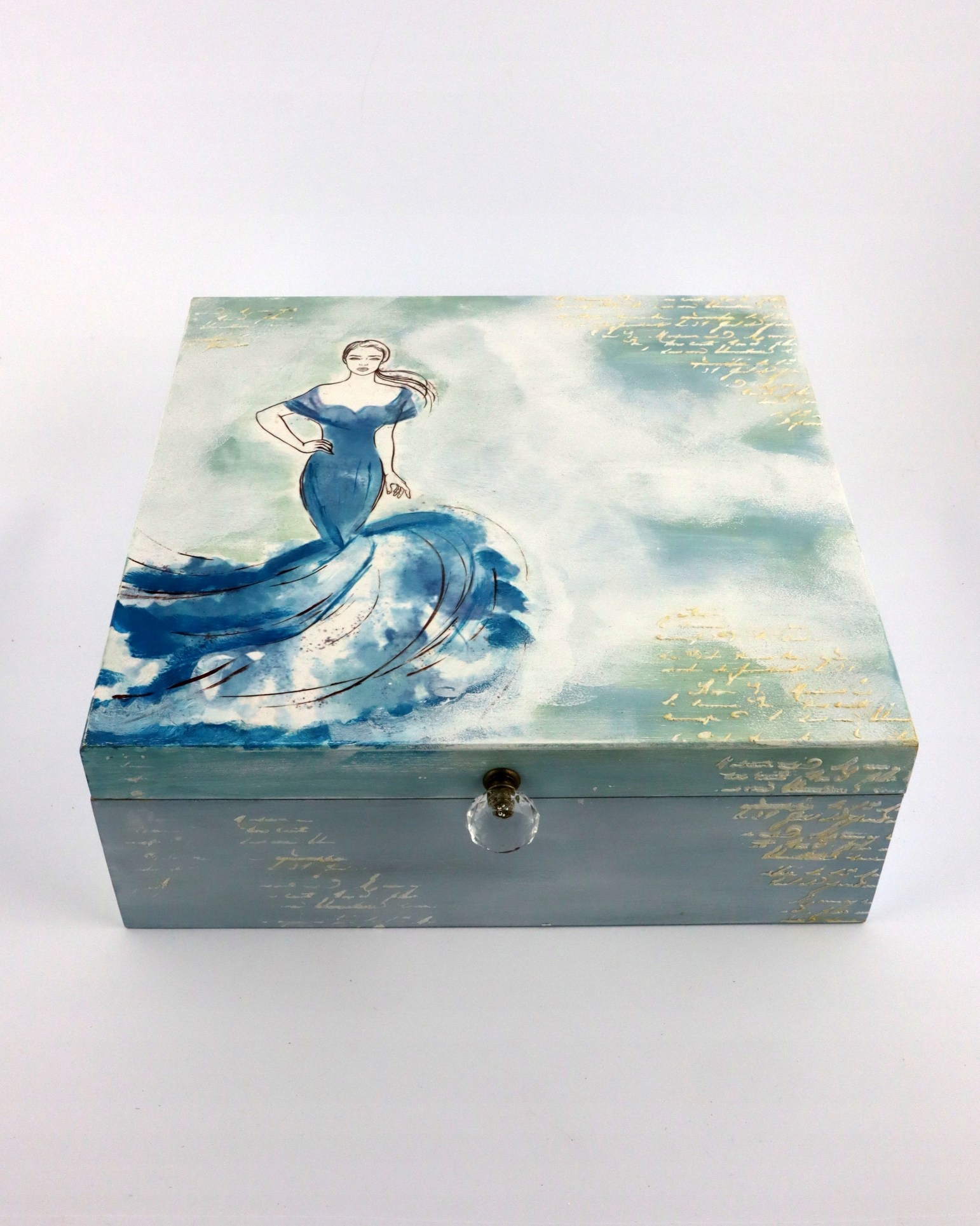 Shabby chic box ideální na šperky, suvenýry nebo dárek.