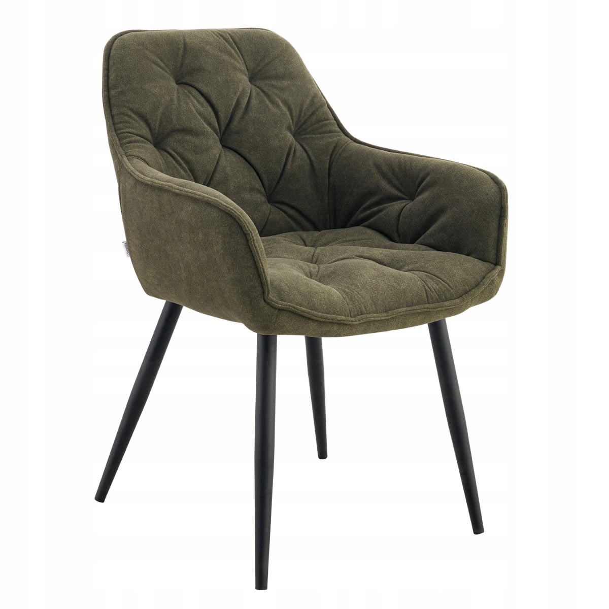 Stolička Fussy v látke zelená 57x63x84 cm Homla