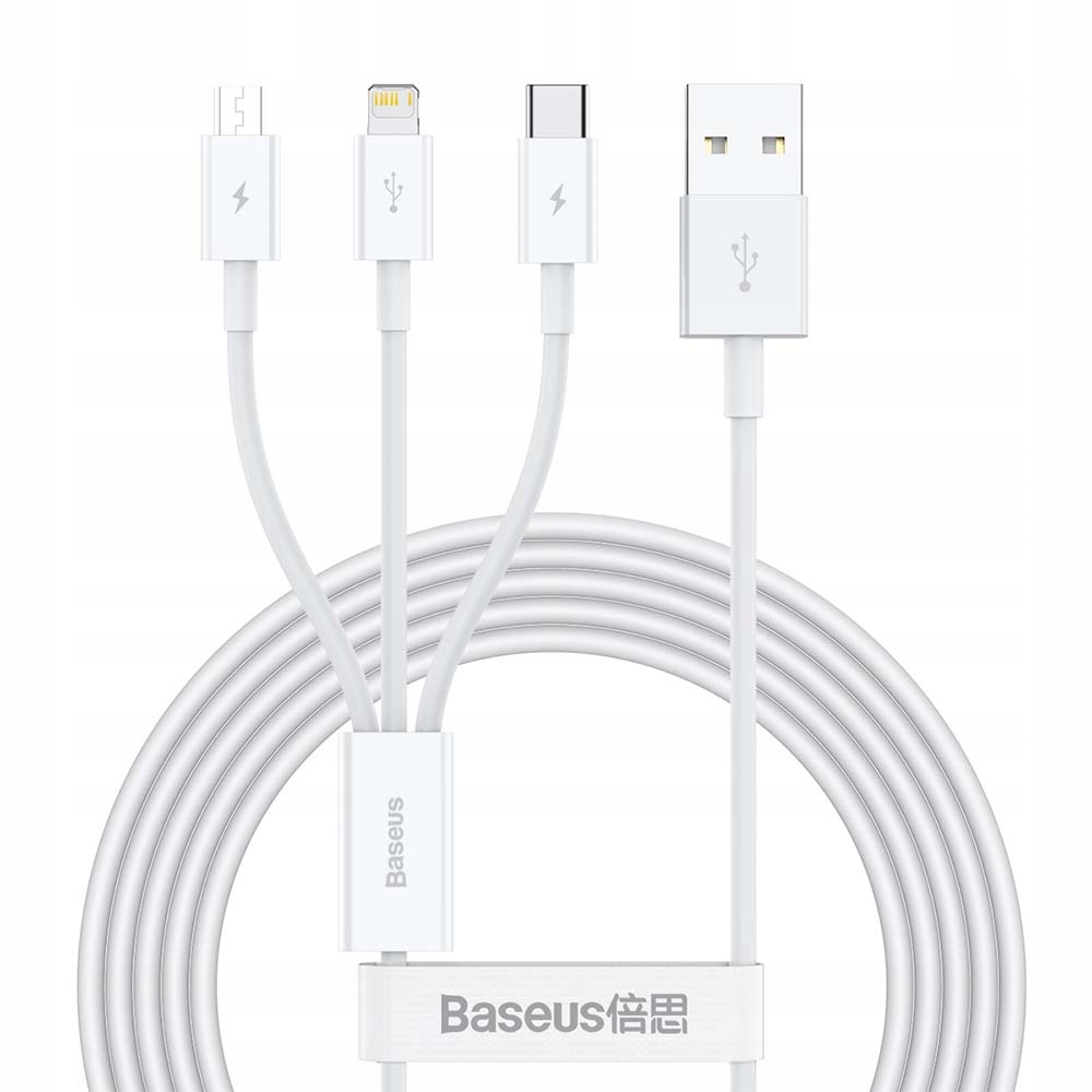 

Baseus Kabel 3W1 Usb Micro Lightning Type-c 3.5A