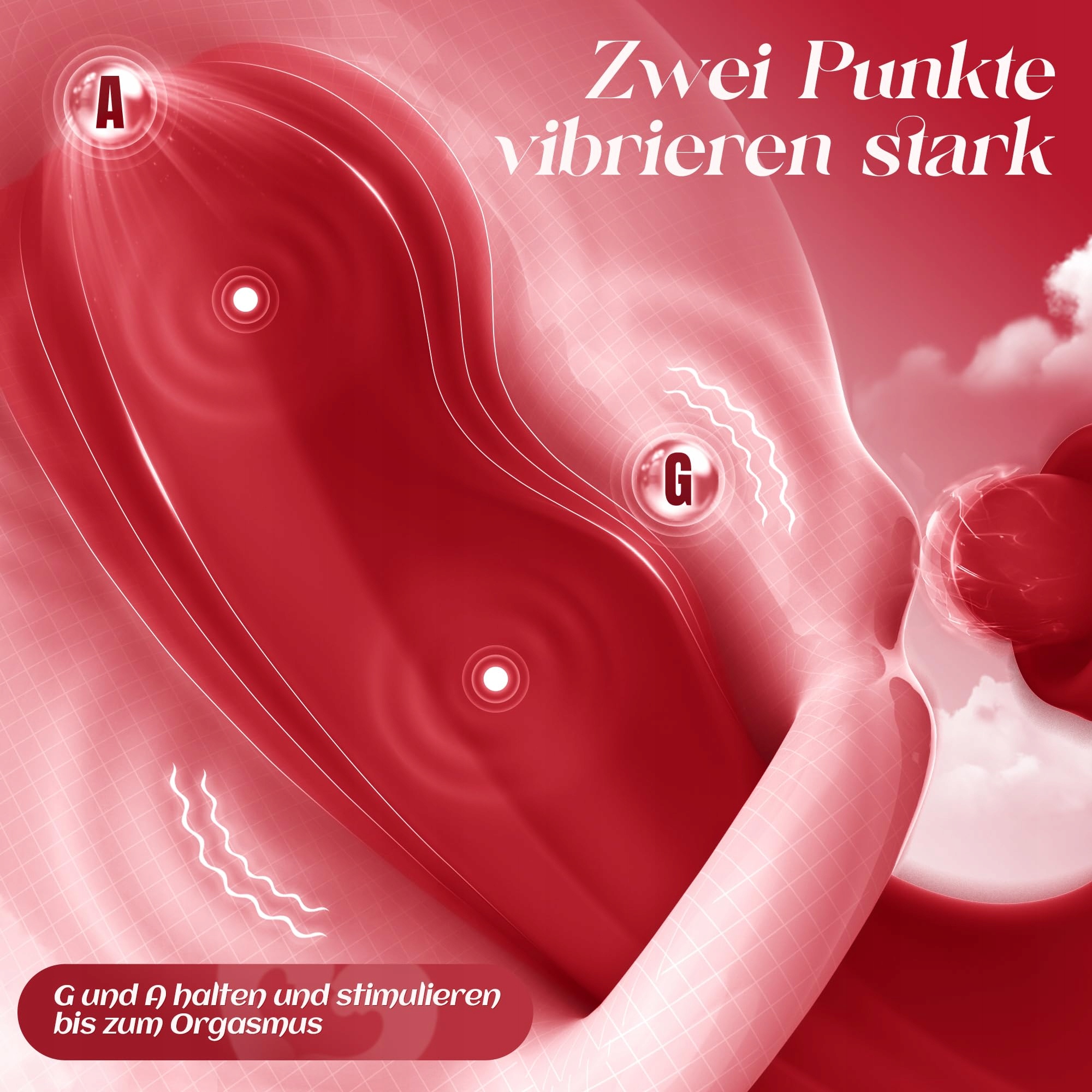 DILDO PULSACYJNY Dla Kobiet Klitoris G-Punkt Cichy Wibrator Czerwony — miniatura 4