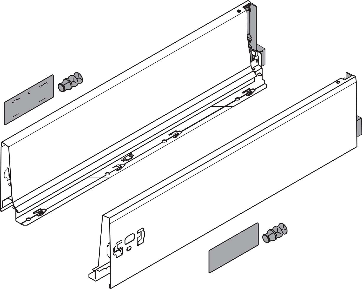 Blum 378K3502 Tandembox boční zásuvka K 350 bílá