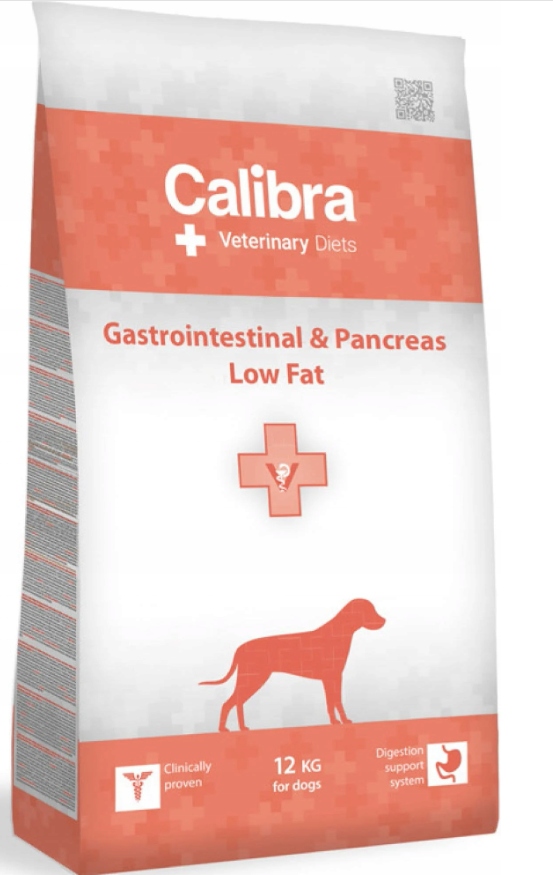 Sucha karma dla psa Calibra GastroIntestinal & Pancreas Low Fat 12kg