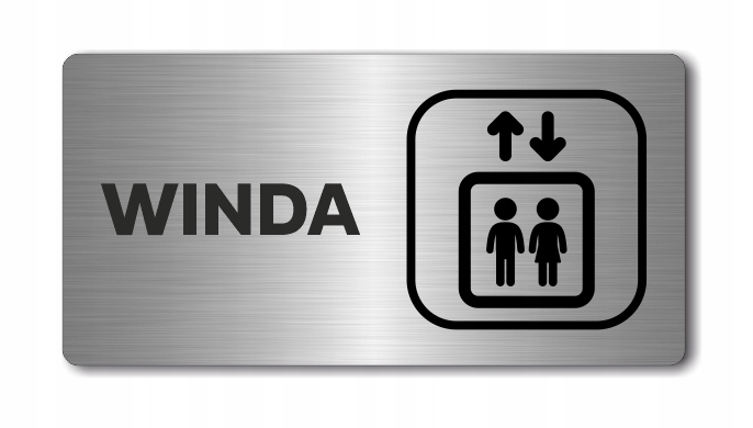 WINDA | Tabliczka informacyjna, nierdzewna | Druk UV na płycie