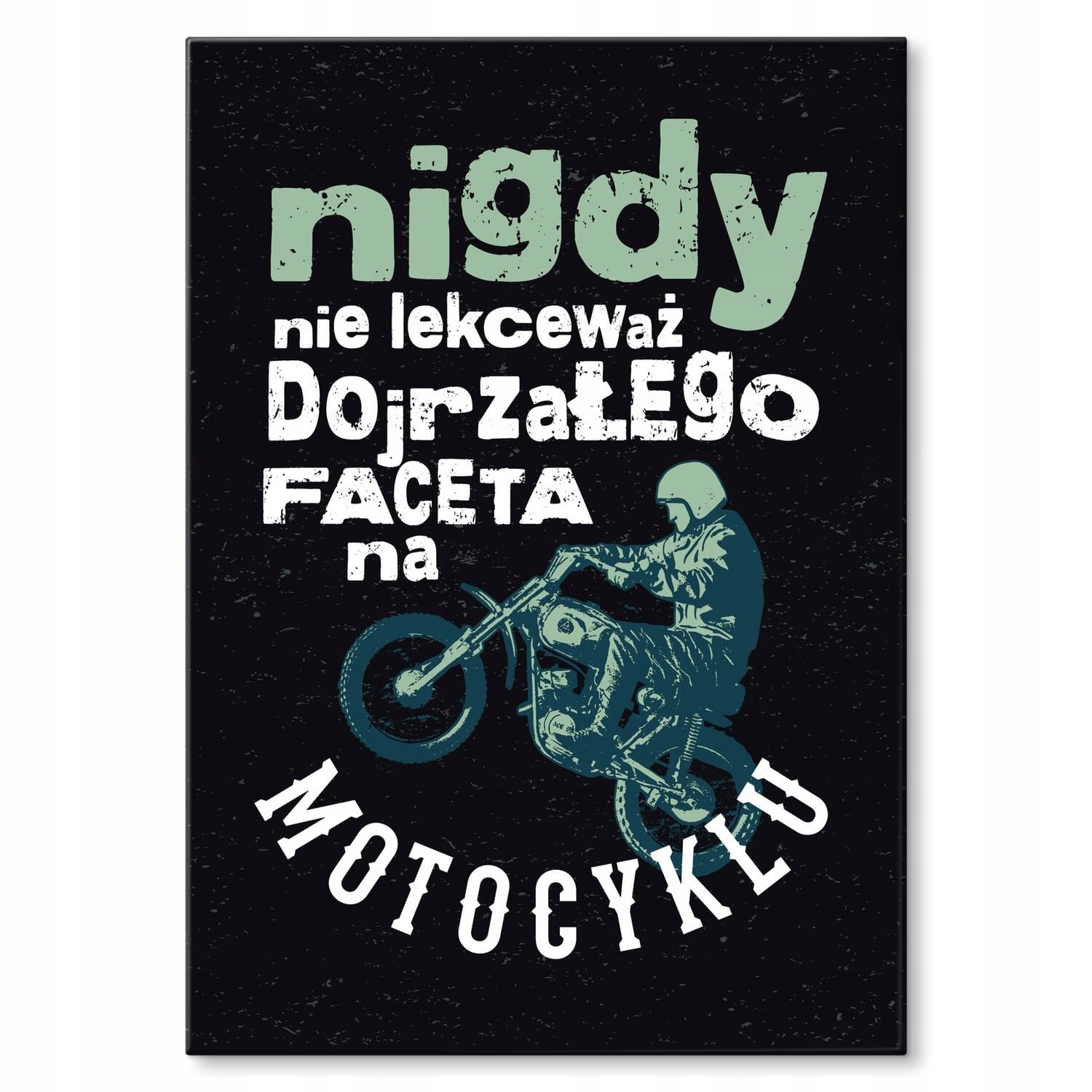 Plakát z kovu, trvalý dárek, plech na zeď pro fanouška motocyklů, Motocykl