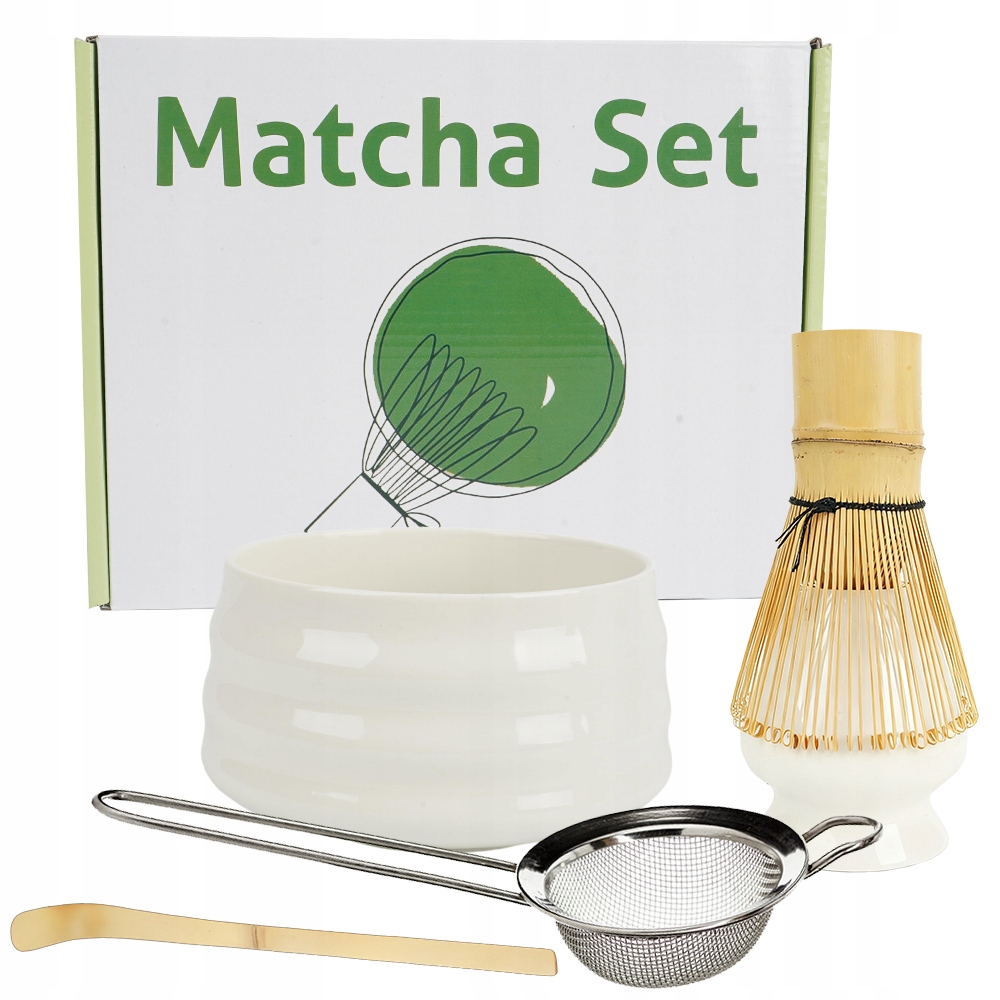 Bambusowy Zestaw Prezentowy Do Herbaty Matchy Chashaku Trzepaczka Łyżka