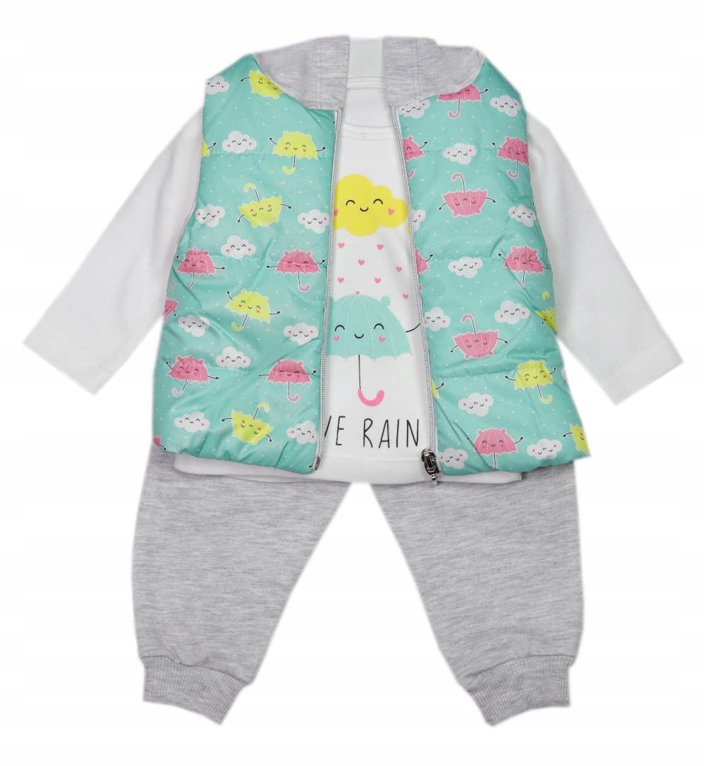 

Dres bawełniany 3cz 80 bluza spodnie kamizelka