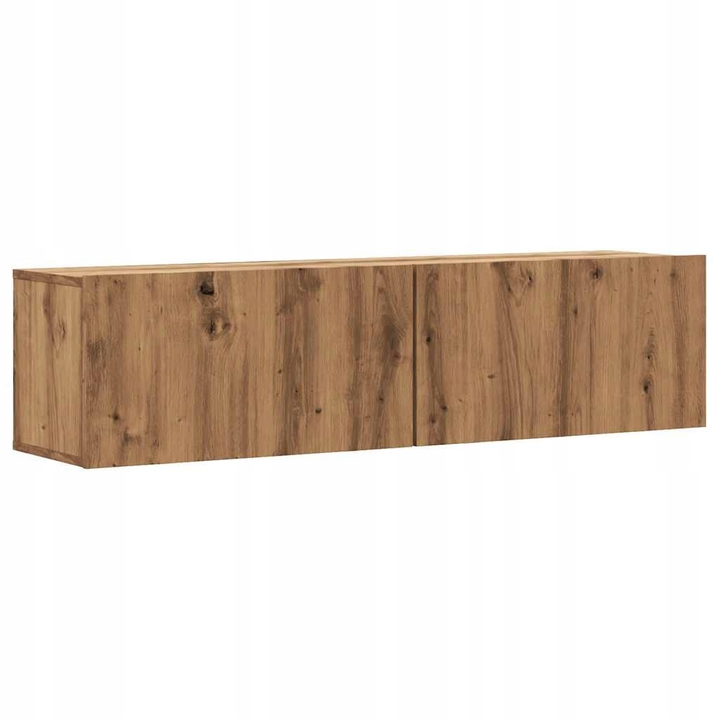 Ścienna szafka TV, dąb artisan, 120x30x30 cm