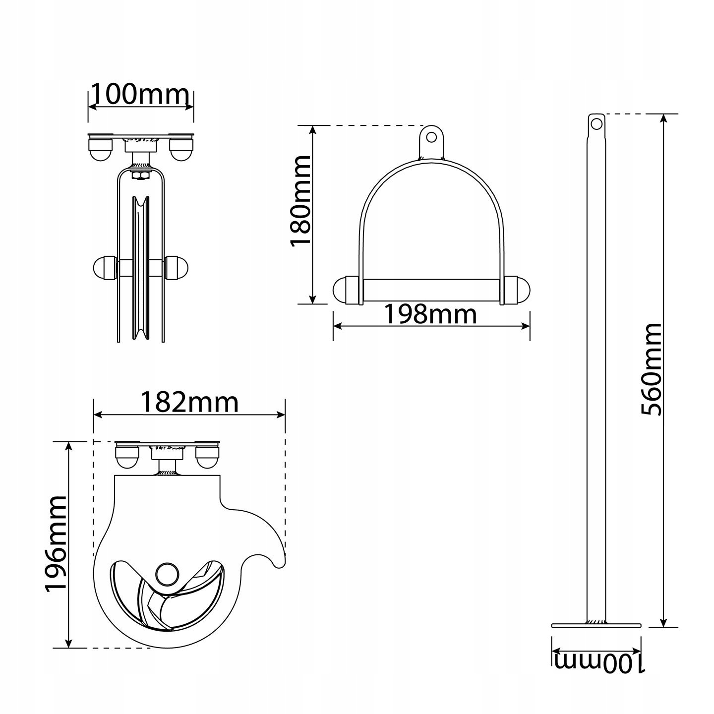 BRAMA SUFITOWA 2X WYCIĄG DO SUFITU ATLAS BRAMOWY Model KSSL055