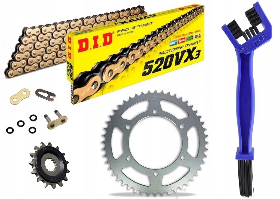 520VX2 ZŁOTY-KLE650 - ПРИВОДНОЙ КОМПЛЕКТ DID KAWASAKI VERSYS KLE_650 07-22