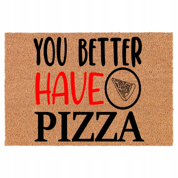 Rohožka pod dveře do domu Pizza Vzory 60x90