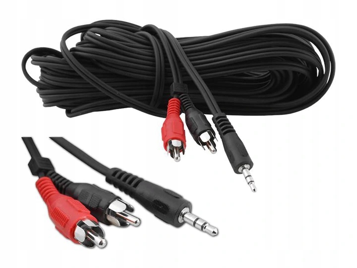 

Kabel Mini Jack d 2x Rca Chinch 5 m dł Stereo Hq!
