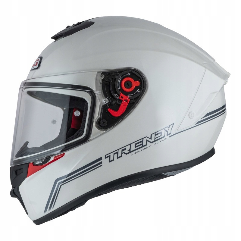 Motocyklová prilba Nzi Trendy Stream Solid Nouveau White L