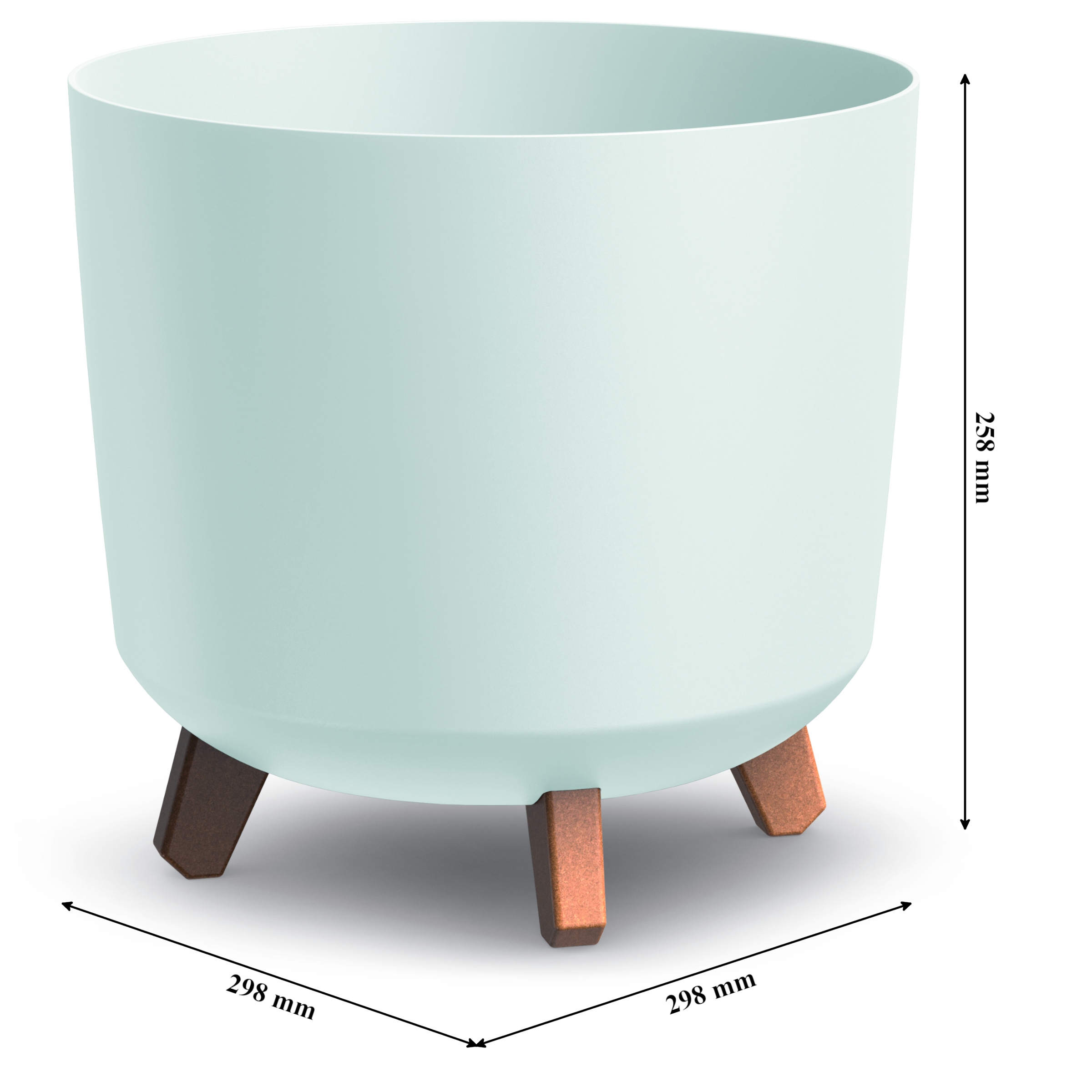 Doniczka na nóżkach DGTL300L - biały Kolor biały