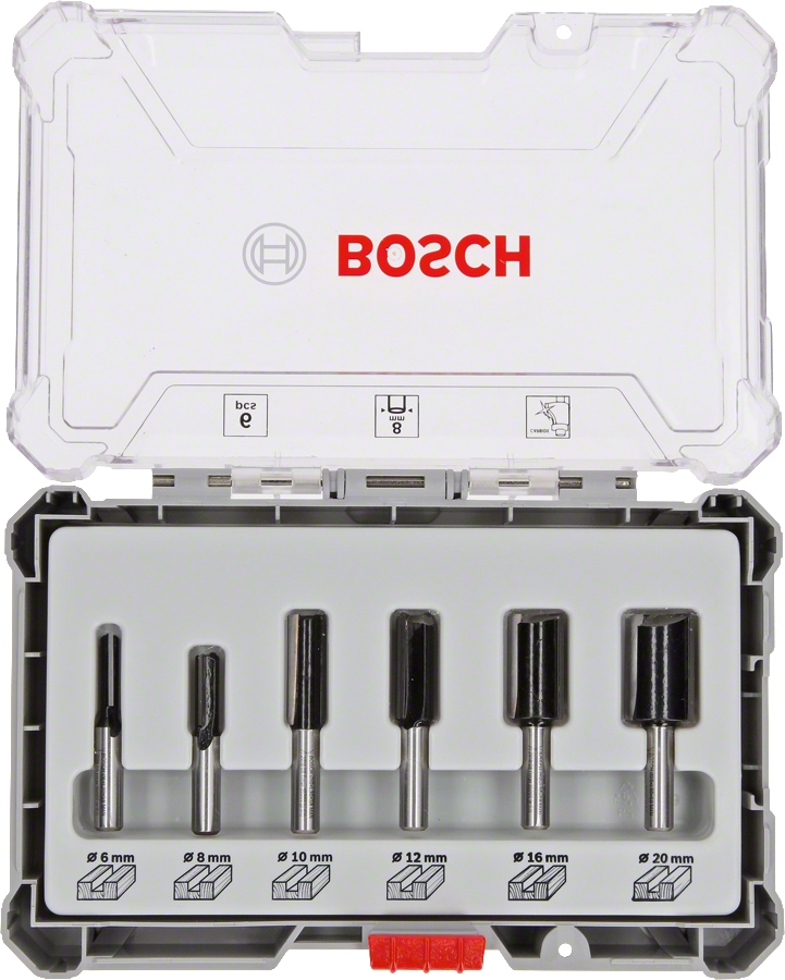 

Bosch Zestaw 6 Frezów Z Prostym Trzpieniem 8mm