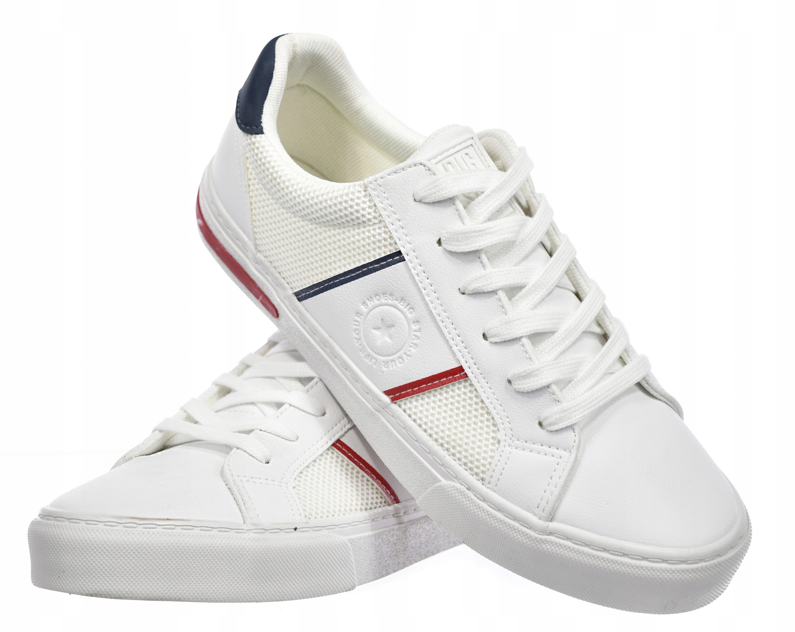 Tenisky Pánské Tenisky Sportovní boty Tenisky Ekokůže Big Star Bílé 44