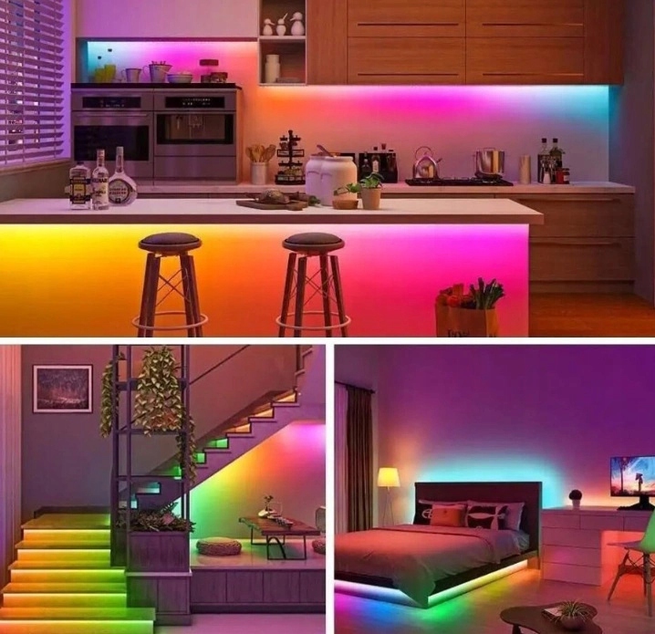 Taśma LED 12V Płynąca COB DIGITAL Kolorowa RGB+4000K Neutralna 720LED/m 5M Marka Ecolight